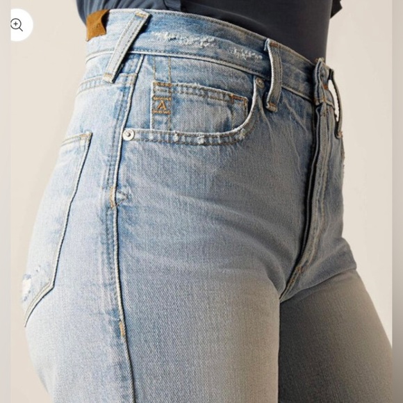 NWT Ariat jeans Mykonos ultra high rise Tom boy distressed jeans 33 reg - Picture 2 of 16